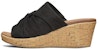 (Women) Skechers Beverlee 'Black Wedge Slide' 32958-BLK