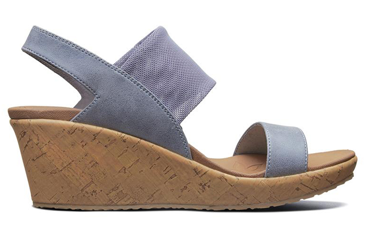 Order Skechers Beverlee 休閒坡跟涼鞋 女款 暗灰藍色