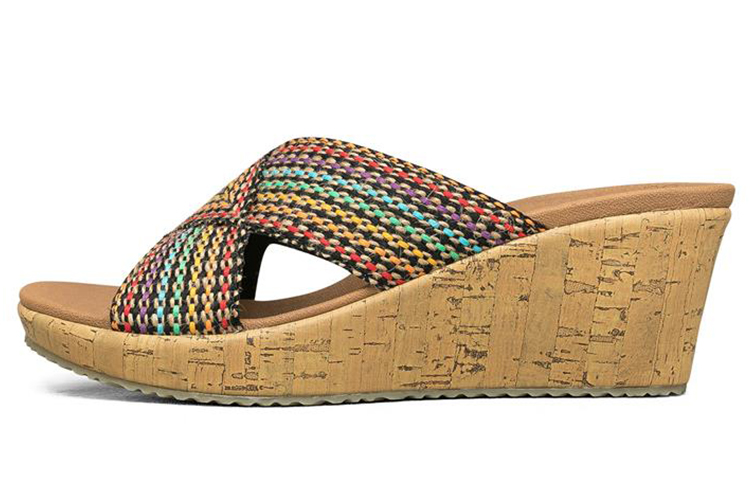 Buy (W) Selipar Wedge Fesyen Skechers Beverlee - Coklat Tan 38554-MLT