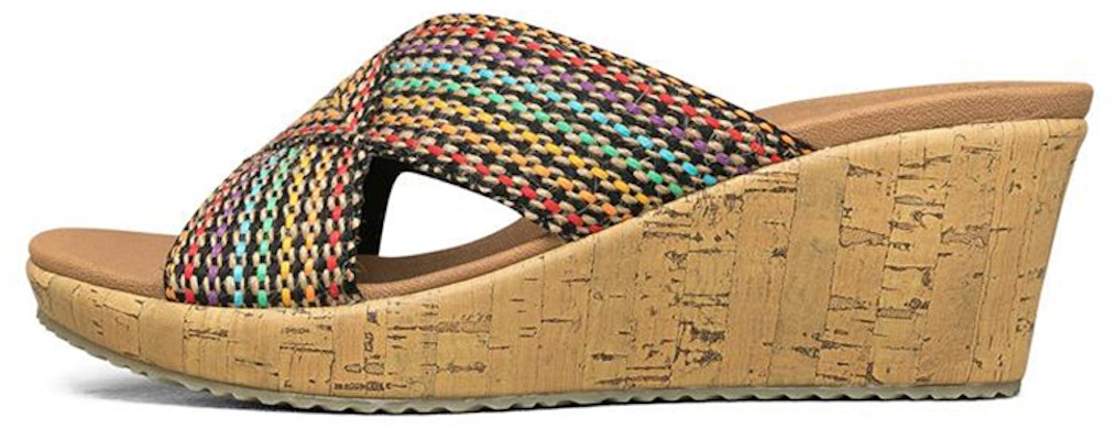 (Women) Skechers Beverlee 'Fashion Wedge Slipper - Tan' 38554-MLT Buy (Women) Skechers Beverlee 'Fashion Wedge Slipper - Tan' 38554-MLT