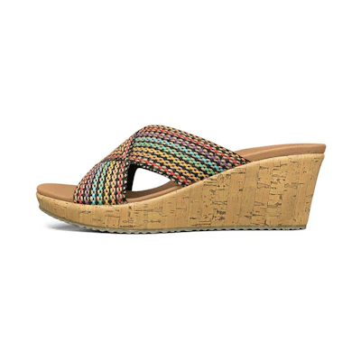 (W) Skechers Beverlee 'Fashion Wedge Slipper - Tan'
