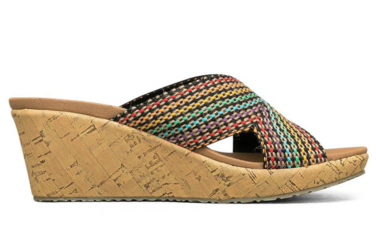 Order (W) Selipar Wedge Fesyen Skechers Beverlee - Coklat Tan 38554-MLT