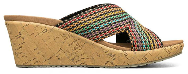 (W) スケッチャーズ Beverlee ファッションウェッジスリッパ (タン) 38554-MLT Order (W) スケッチャーズ Beverlee ファッションウェッジスリッパ (タン) 38554-MLT