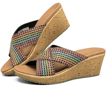 (W) スケッチャーズ Beverlee ファッションウェッジスリッパ (タン) 38554-MLT Lookbook (W) スケッチャーズ Beverlee ファッションウェッジスリッパ (タン) 38554-MLT