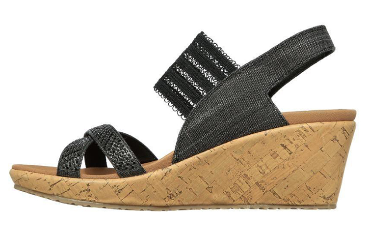 (Women) Skechers Beverlee Fancy Sips 'Black Fashion Sandal' 119200-BLK