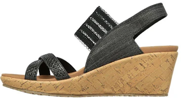 (Women) Skechers Beverlee Fancy Sips 'Black Fashion Sandal' 119200-BLK (Women) Skechers Beverlee Fancy Sips 'Black Fashion Sandal' 119200-BLK