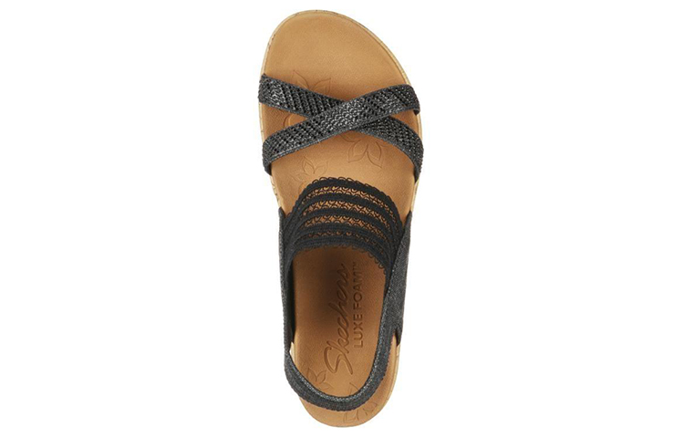 Lookbook (Women) Skechers Beverlee Fancy Sips 'Black Fashion Sandal' 119200-BLK