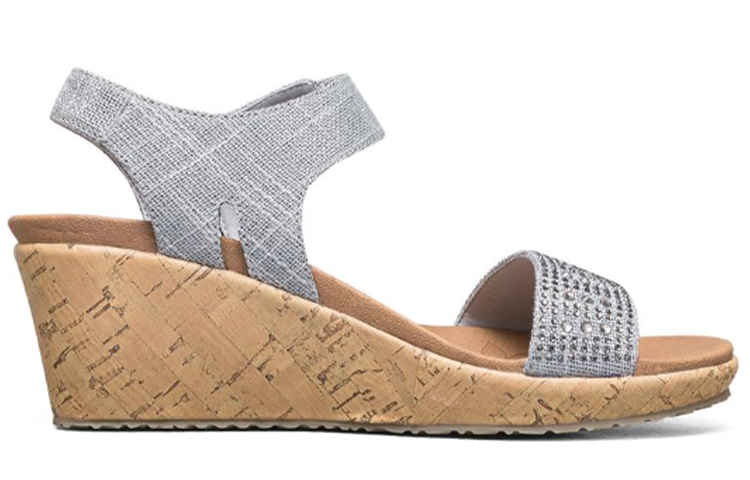 Order (Women) Skechers Beverlee Sandals Grey 119011-GRY