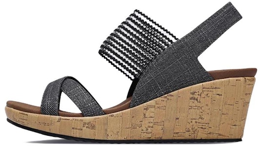 (W) Sandal Wedges Skechers Beverlee 'Black Fashion' 31723-BLK Buy (W) Sandal Wedges Skechers Beverlee 'Black Fashion' 31723-BLK