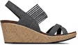Order (Women) Skechers Beverlee Wedge Sandal 'Black Fashion' 31723-BLK