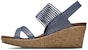 (Women) Skechers Beverlee Wedge Sandal 'Navy Blue' 31723-NVY