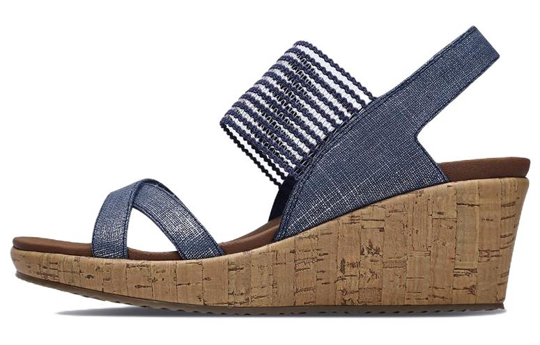 (Women) Skechers Beverlee Wedge Sandal 'Navy Blue' 31723-NVY