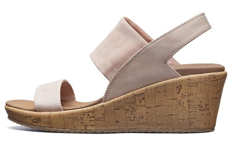(Women) Skechers Beverlee Wedge Sandal 'Nude Pink' 31718-BLSH