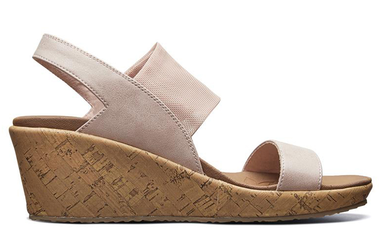 Order (Women) Skechers Beverlee Wedge Sandal 'Nude Pink' 31718-BLSH