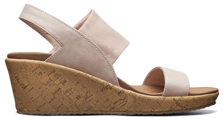 (Women) Skechers Beverlee Wedge Sandal 'Nude Pink' 31718-BLSH Order (Women) Skechers Beverlee Wedge Sandal 'Nude Pink' 31718-BLSH