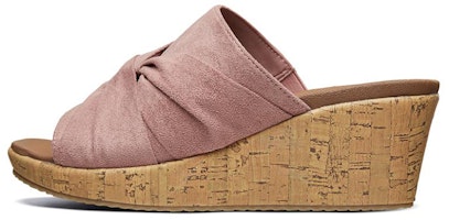 (Women) Skechers Beverlee Wedge Sandal 'Pink' 32958-PNK (Women) Skechers Beverlee Wedge Sandal 'Pink' 32958-PNK