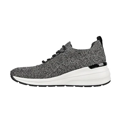 (W) Skechers Billion 'Woven Walks Black and White'