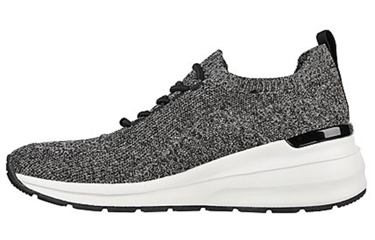 (Women) Skechers Billion 'Woven Walks Black and White' 155626-BLK