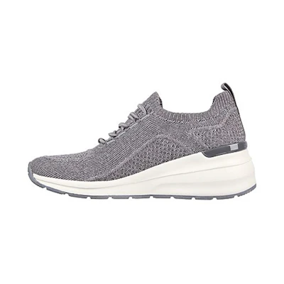 (W) Skechers Billion Slip-On 'Woven Walks Grey'