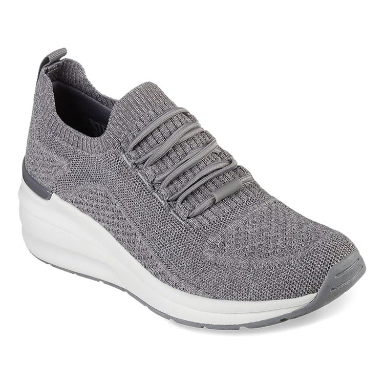 Lookbook (Women) Skechers Billion Slip-On 'Woven Walks Grey' 155626-GRY