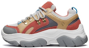 (Women) Skechers Black Jack Sneakers Brown/White/Red 74238-MLT (Women) Skechers Black Jack Sneakers Brown/White/Red 74238-MLT