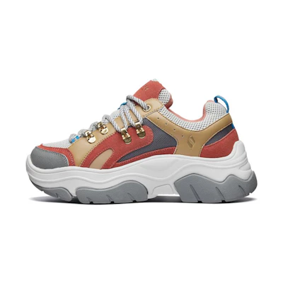 (W) Skechers Black Jack Sneakers Brown/White/Red