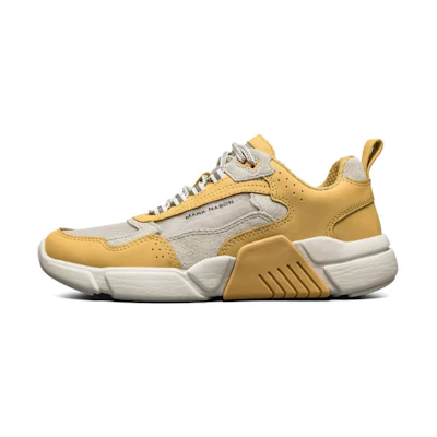 (W) Skechers Block Running Shoes Yellow