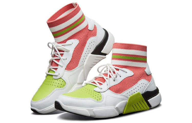 Lookbook (W) Skechers Bloc Rose/Blanc/Vert 68855-WMLT