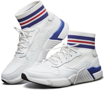 Skechers Block 高筒 跑步鞋 女款 白藍 Lookbook Skechers Block 高筒 跑步鞋 女款 白藍