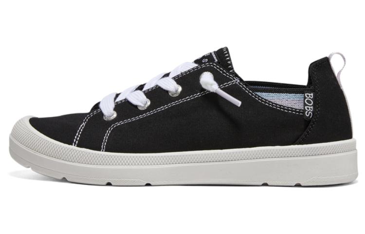 (Women) Skechers Bob's 'Black Canvas Low' 113857-BLK