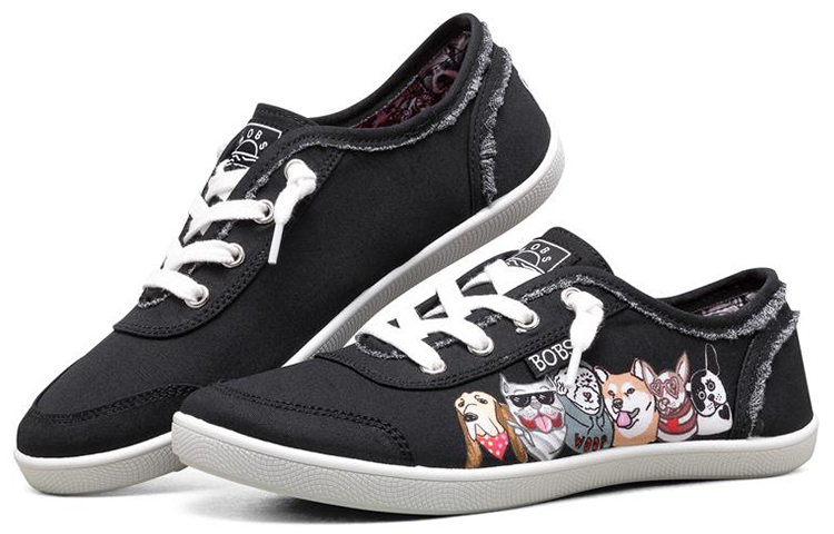 (W) Skechers Bob's B Cute Low-Top Sneakers Black 圖 3