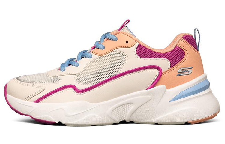 (W) Skechers Bob's Bamina Low-Top Beige/Pink/White