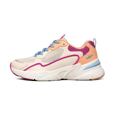 (W) Skechers Bob's Bamina Low-Top Beige/Pink/White