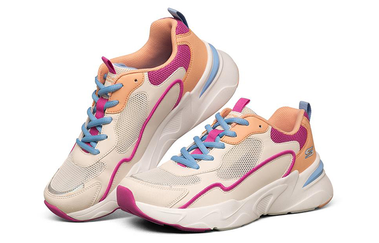 (W) Skechers Bob's Bamina Low-Top Beige/Pink/White 圖 3