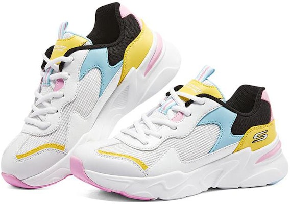 (Women) Skechers Bob's Bamina 'White Black Blue' 117049-WMLT Lookbook (Women) Skechers Bob's Bamina 'White Black Blue' 117049-WMLT