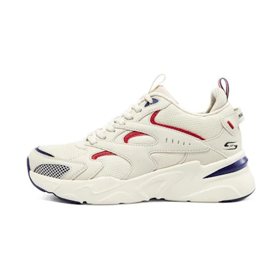 (W) Skechers Bob's Bamina 'Beige Red Blue'