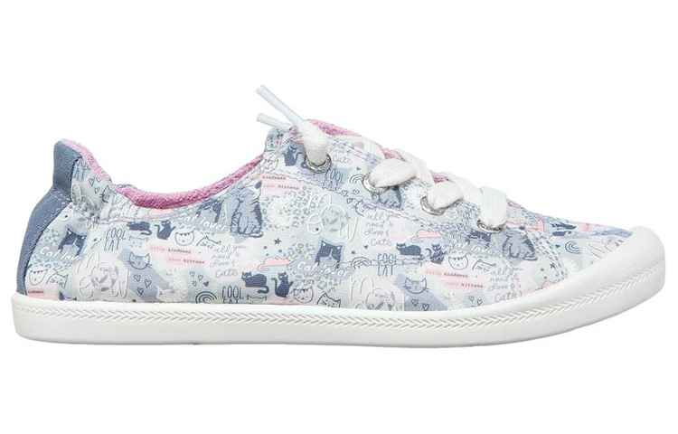 (W) Skechers Bob's Beach Bingo Low-Top Sneakers Grey/Blue 圖 2