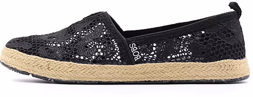 (Women) Skechers Bob s Slip-on Shoes Black 66666096-BBK (Women) Skechers Bob s Slip-on Shoes Black 66666096-BBK