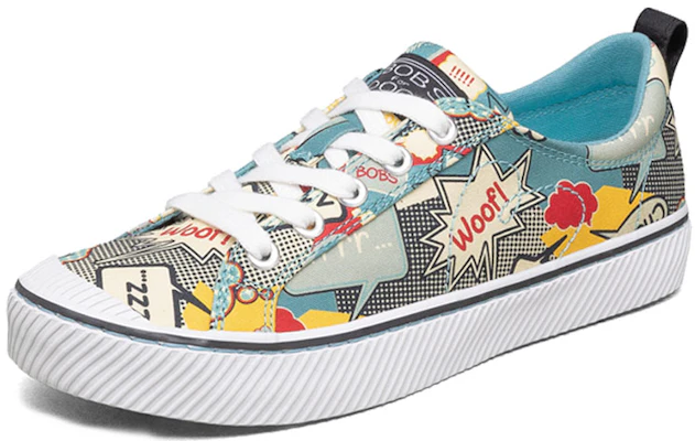 (W) Skechers Bob''s Zwarte Canvas Schoenen met Cartoon Stiksels 113199-BKMT Lookbook (W) Skechers Bob''s Zwarte Canvas Schoenen met Cartoon Stiksels 113199-BKMT