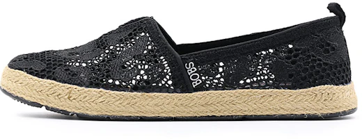 (Women) Skechers Bob s Slip-on Shoes Black 66666096-BBK (Women) Skechers Bob s Slip-on Shoes Black 66666096-BBK