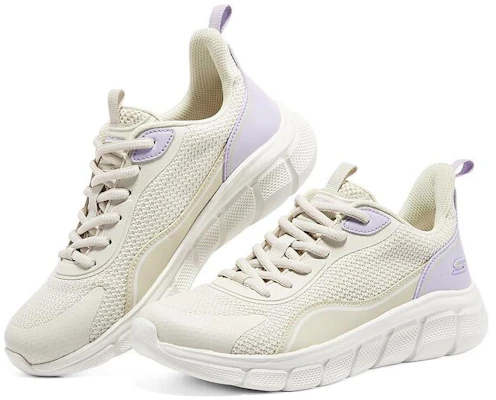 (W) Skechers Bob's Sport Rendah 'Putih Ungu' 117340-NTMT Shop (W) Skechers Bob's Sport Rendah 'Putih Ungu' 117340-NTMT