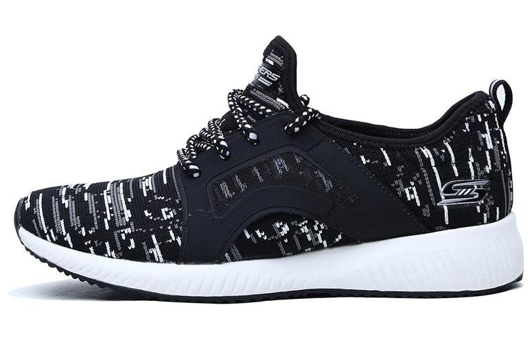 (Women) Skechers Bob's Squad 'Black White' 31363-BKW