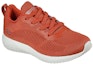 Lookbook (W) Skechers Bob's Squad 'Kasual Bernafas Bersaiz Rendah Oren Merah' 32504-BRCK