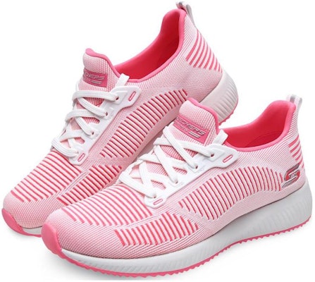 Skechers Bob's Squad 防滑耐磨 低幫 運動休閒鞋 女款 桃紅色 Lookbook Skechers Bob's Squad 防滑耐磨 低幫 運動休閒鞋 女款 桃紅色
