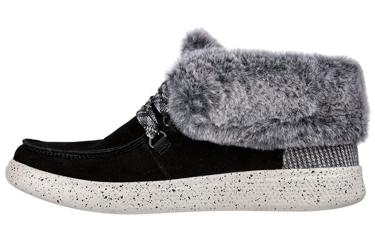 (Women) Skechers Bobs 'Comfort Casual Bootie - Black' 113788-BLK