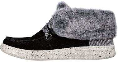 (Women) Skechers Bobs 'Comfort Casual Bootie - Black' 113788-BLK (Women) Skechers Bobs 'Comfort Casual Bootie - Black' 113788-BLK