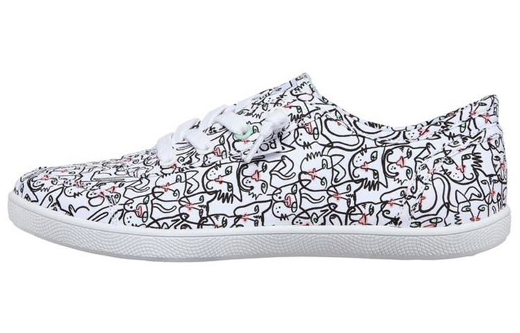 Buy (Women) Skechers Bobs B Cute 'Feline Artsy Black White' 113636-WMLT