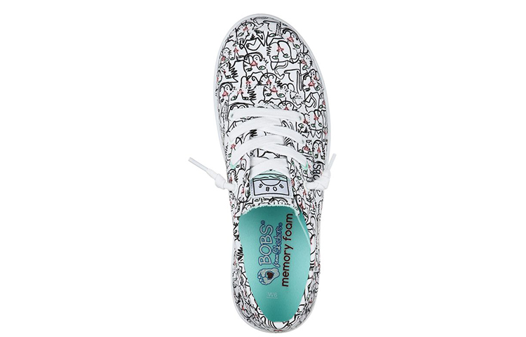 (W) Skechers Bobs B Cute 'Feline Artsy Black White' 圖 3