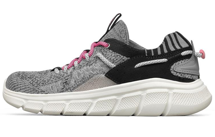 (W) Skechers Bobs B Flex Grey/Black/Pink
