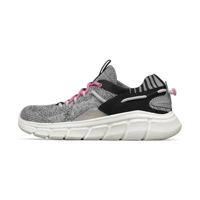 (W) Skechers Bobs B Flex Grey/Black/Pink